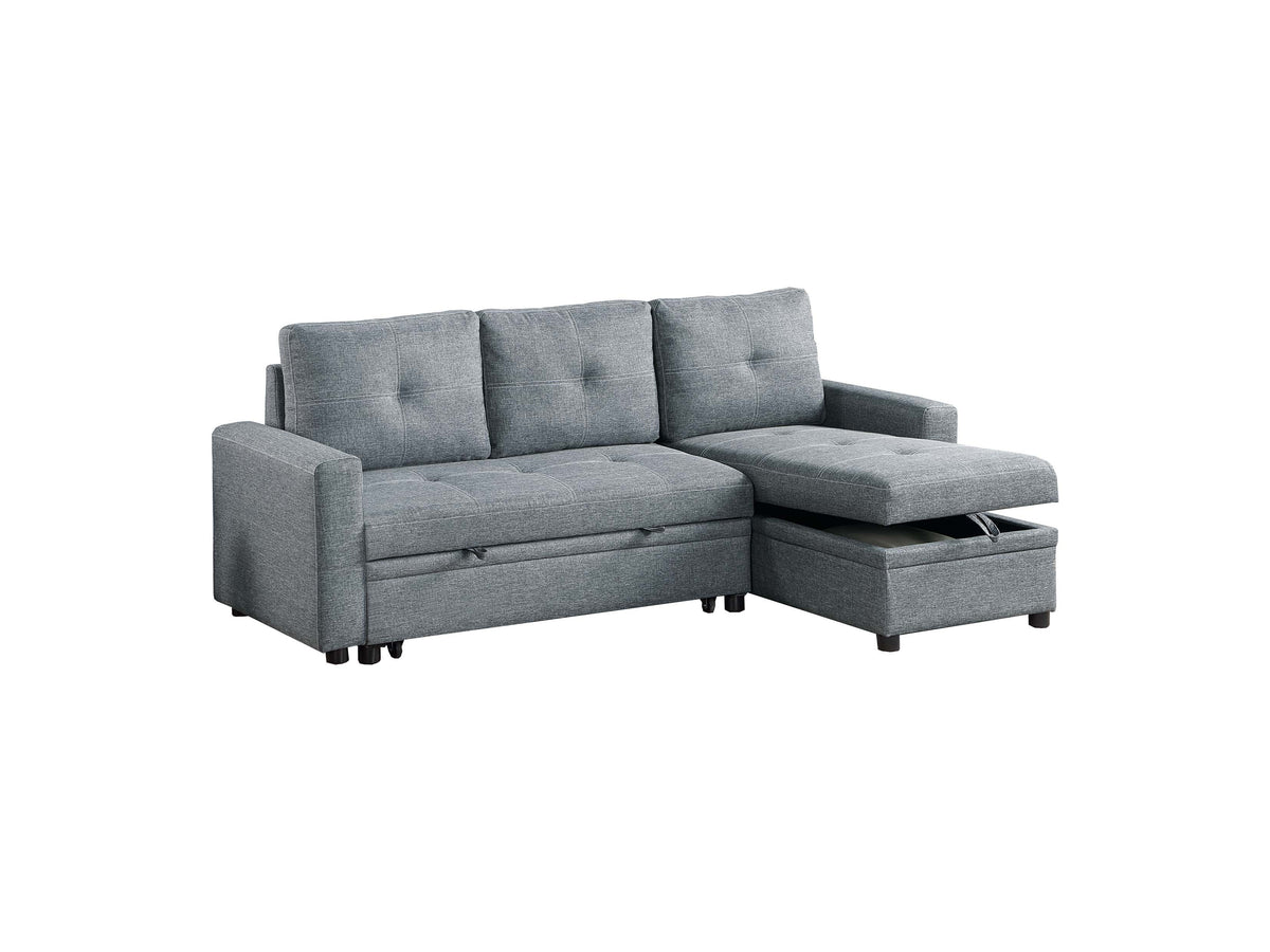 Convertible Sectional Set - Black Gray