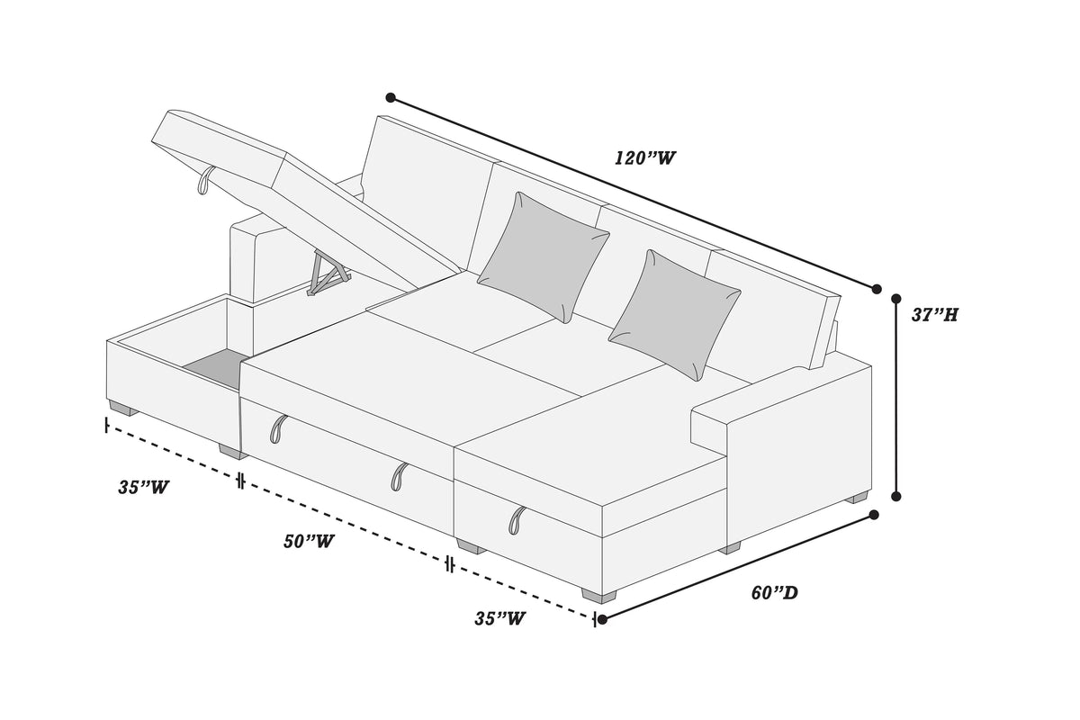 SECTIONAL BED F8558 PDX
