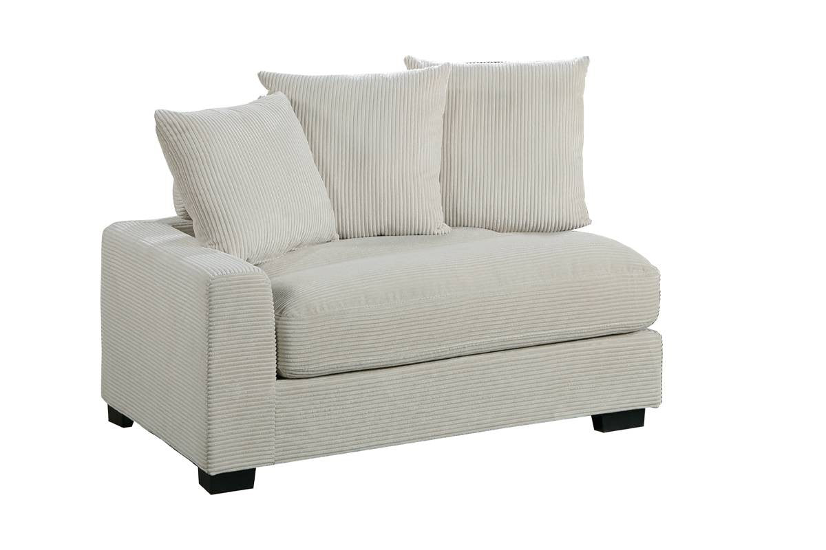 Left Arm Facing Chair - Beige
