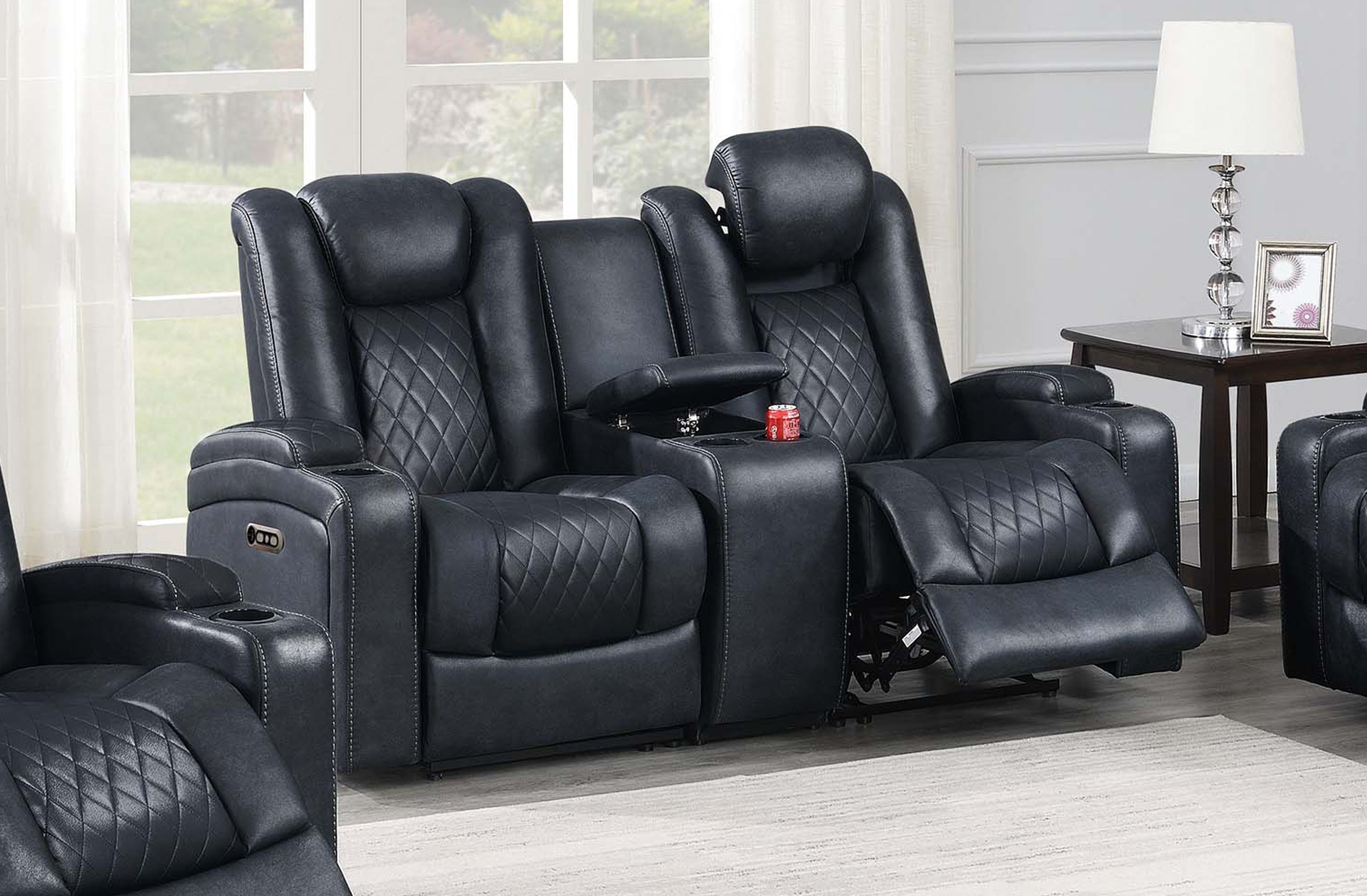 Power Reclining Loveseat - Ink Blue