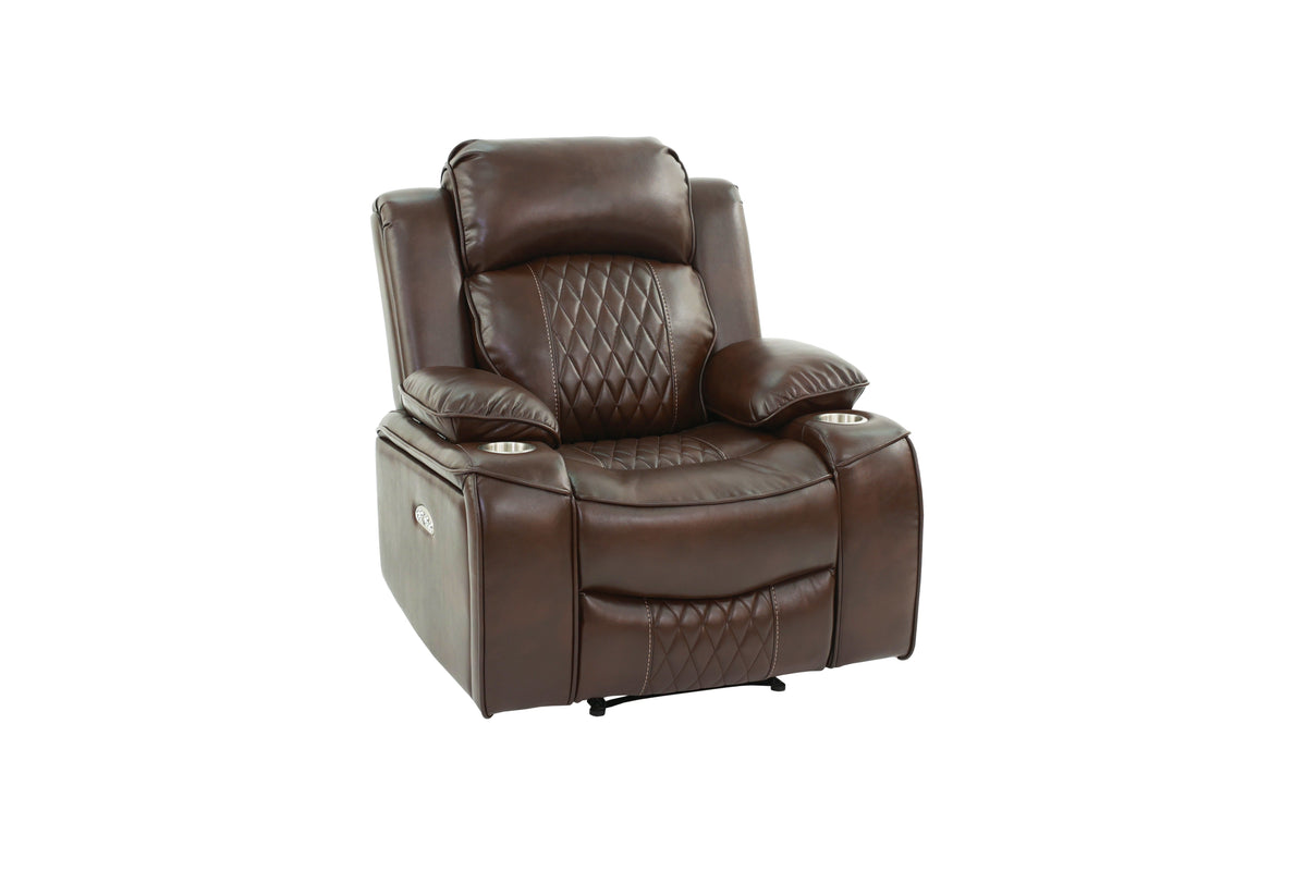 Power Recliner - Brown