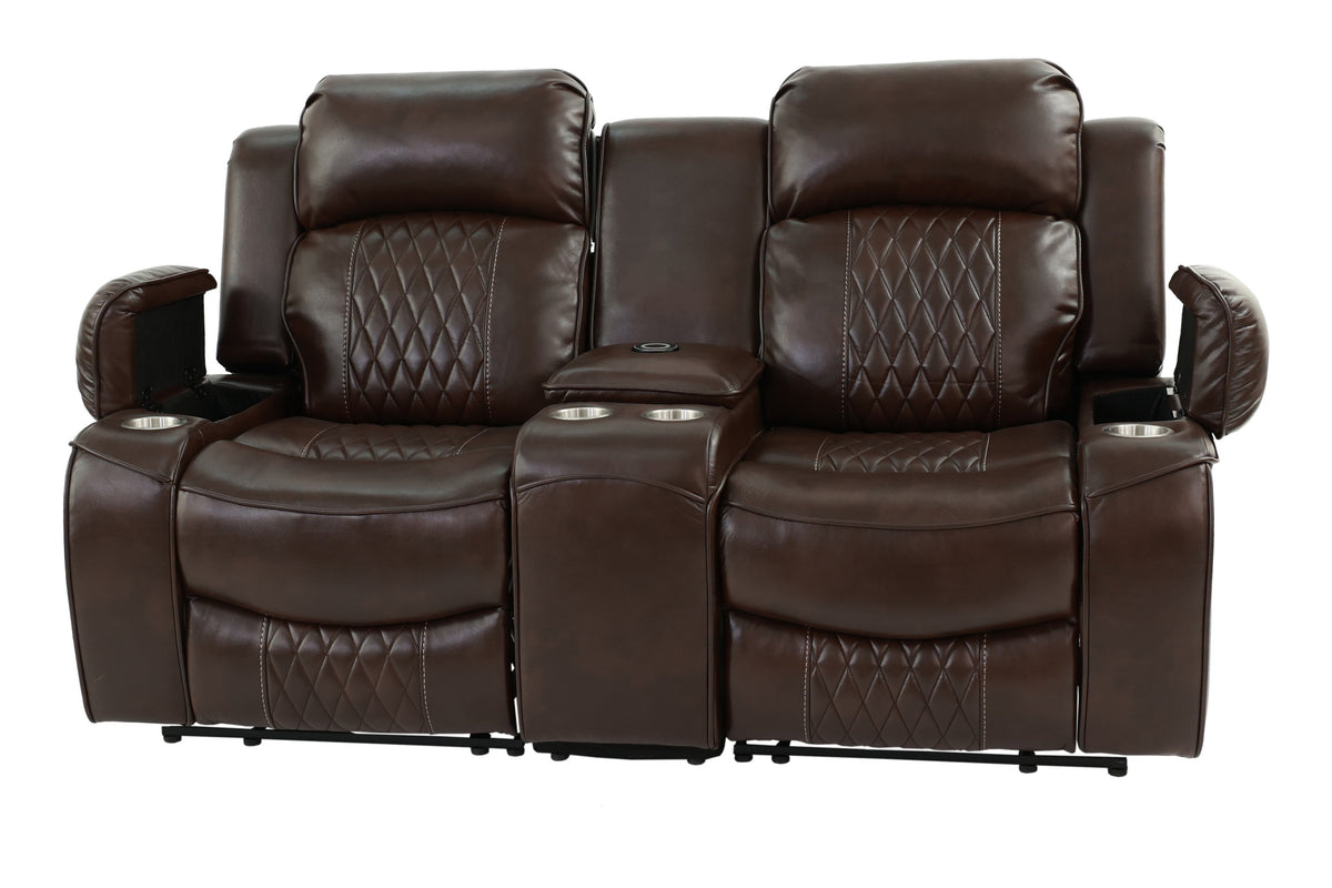 Power Loveseat - Brown
