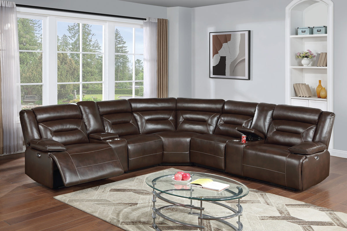 Power Motion Sectional - Brown