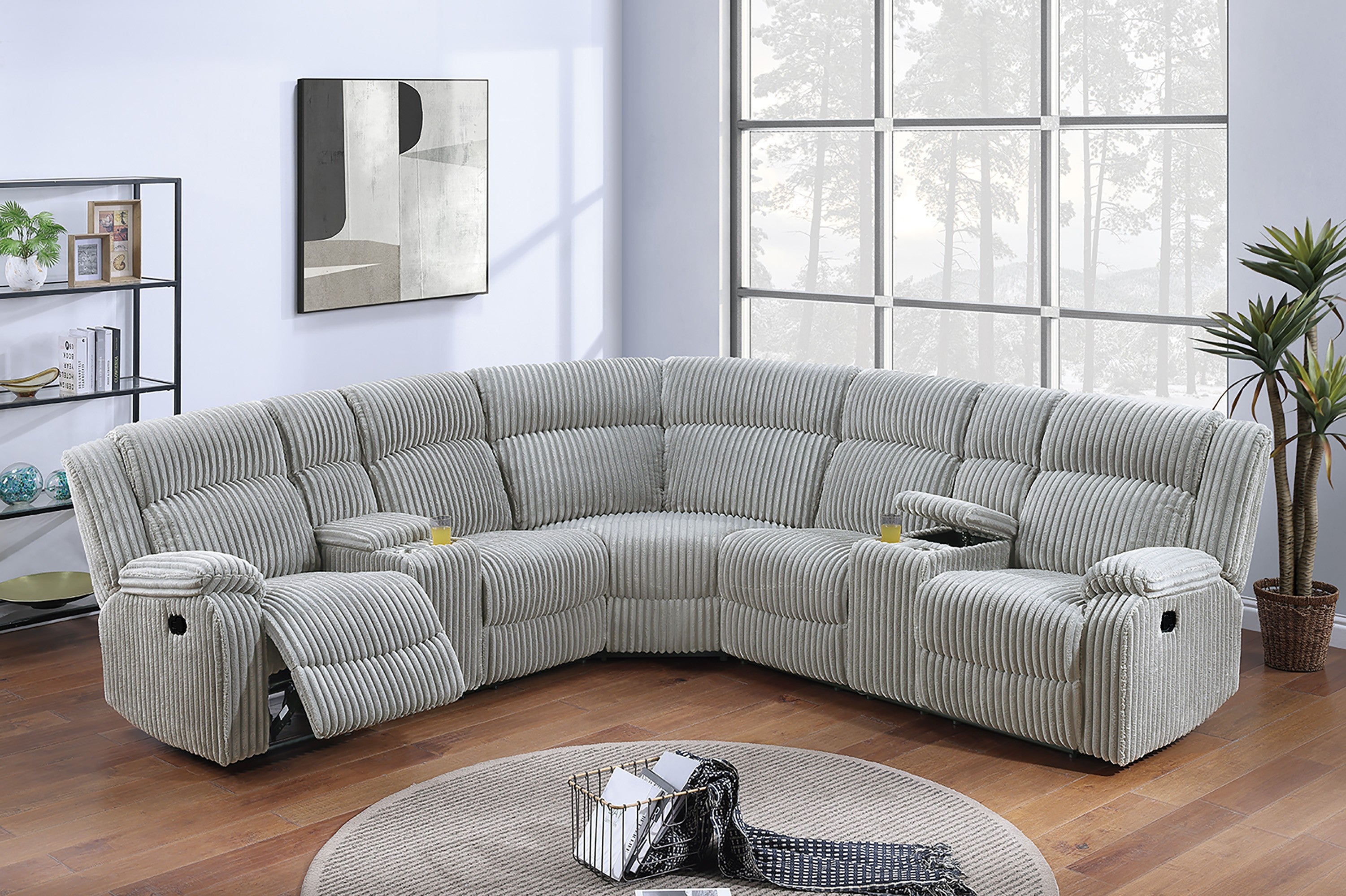 Power Motion Sectional - Ash
