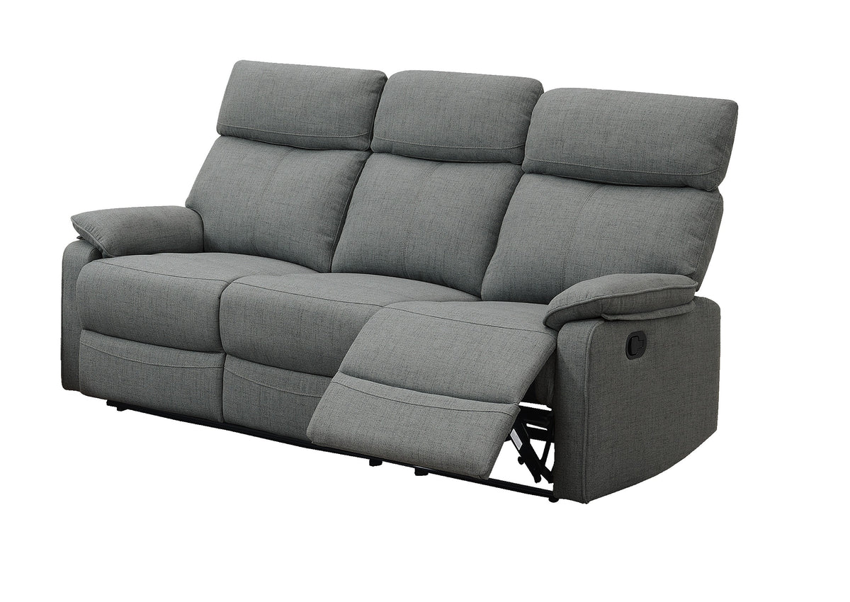 Recliner Sofa - Light Grey Fabric