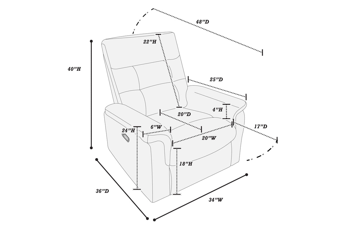 Recliner - Light Brown