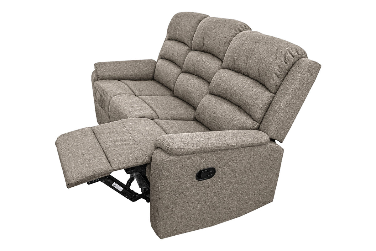 Recliner Sofa - Light Brown Fabric