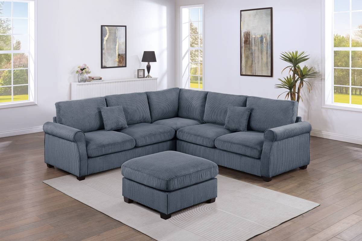 4-Pcs Sectional - Charcoal