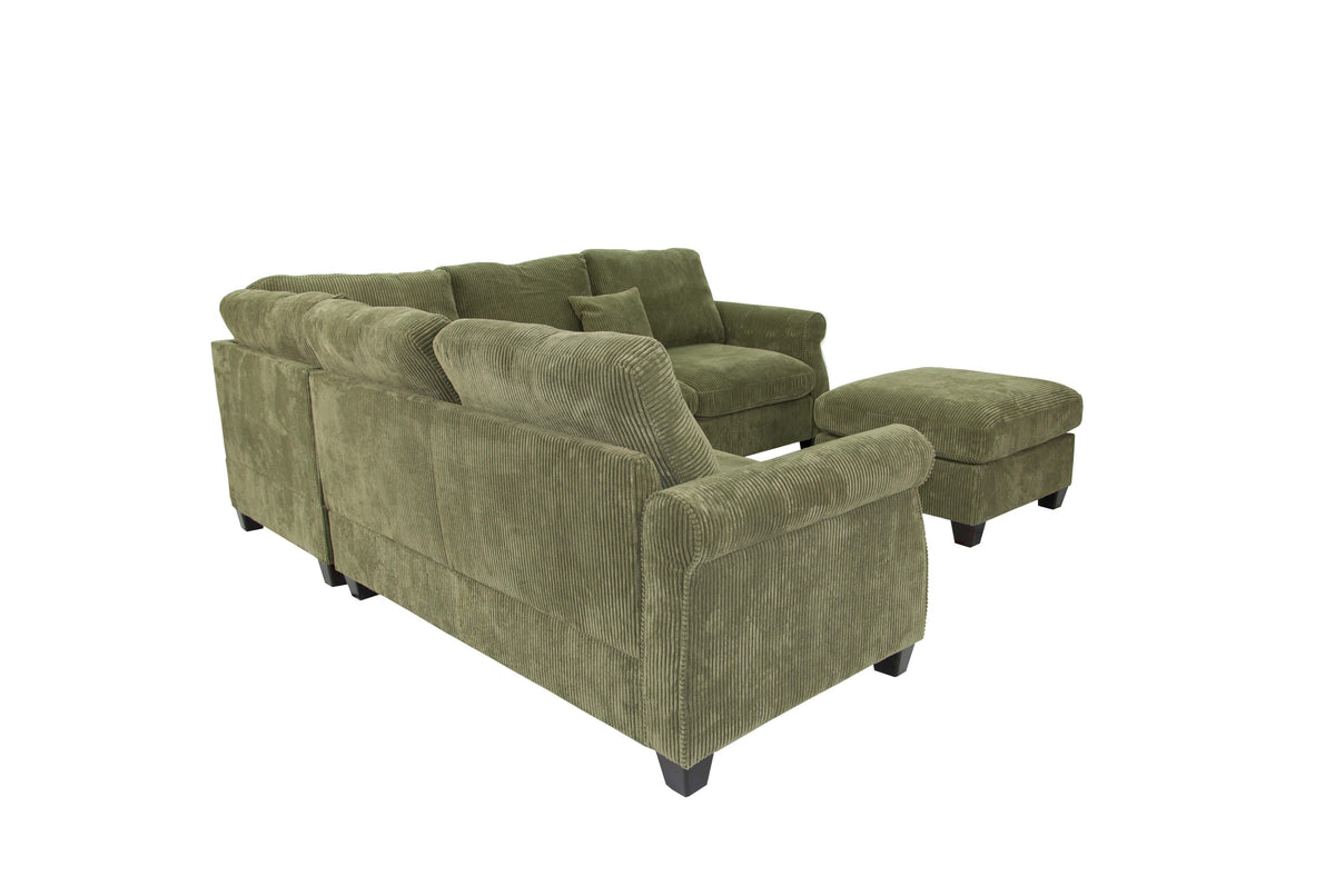 4-Pcs Sectional Sofa - Sage