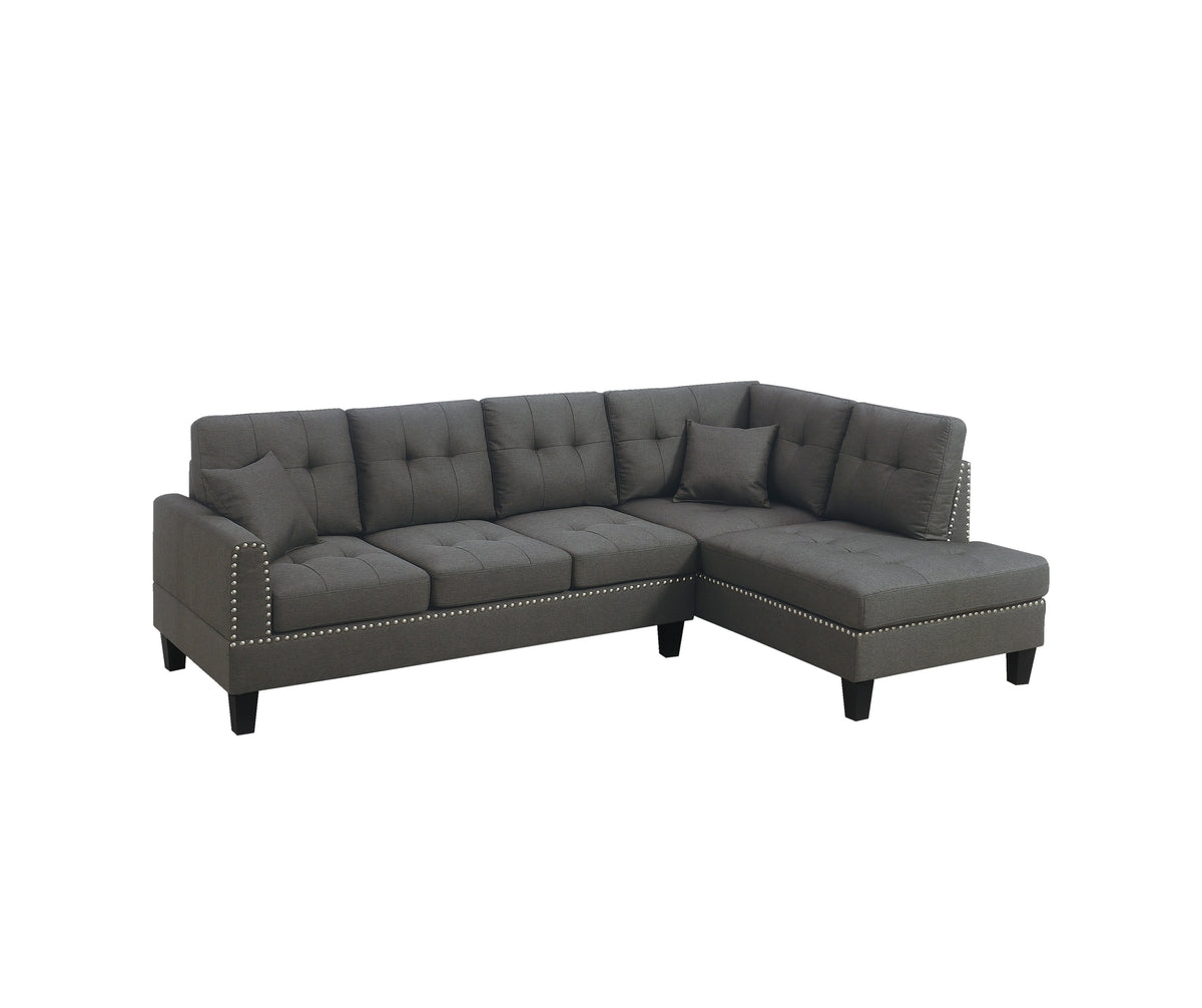 2-Pcs Sectional Set - Dark Coffee
