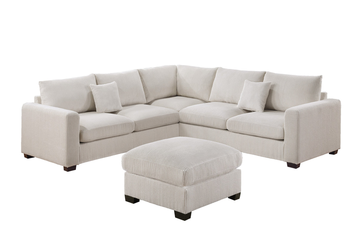 4-Pcs Sectional - Ivory