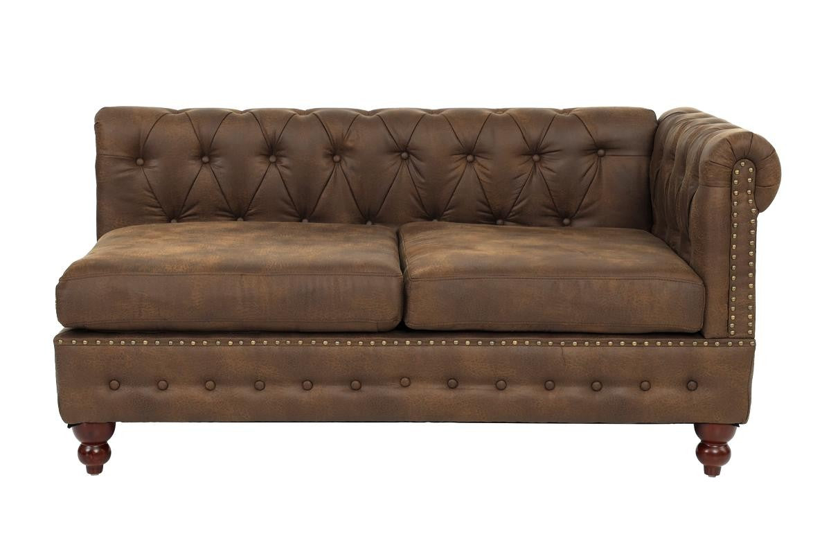 Reversible L/R One-Arm Chaise Lounge - Dark Coffee