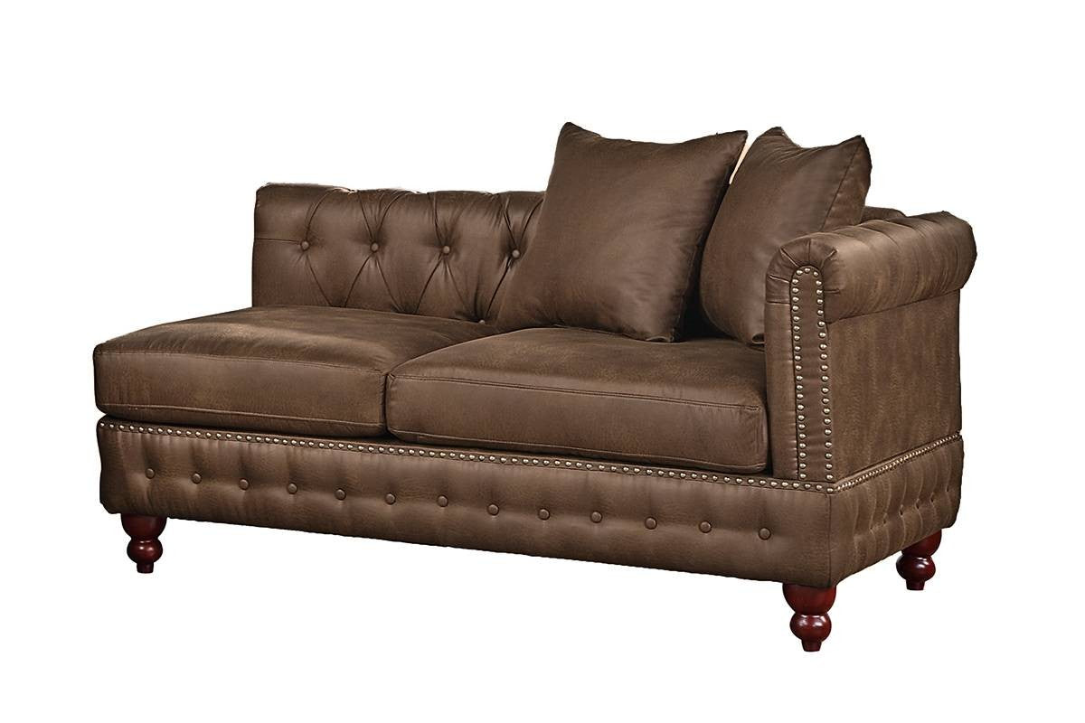 Reversible L/R One-Arm Chaise Lounge - Dark Coffee