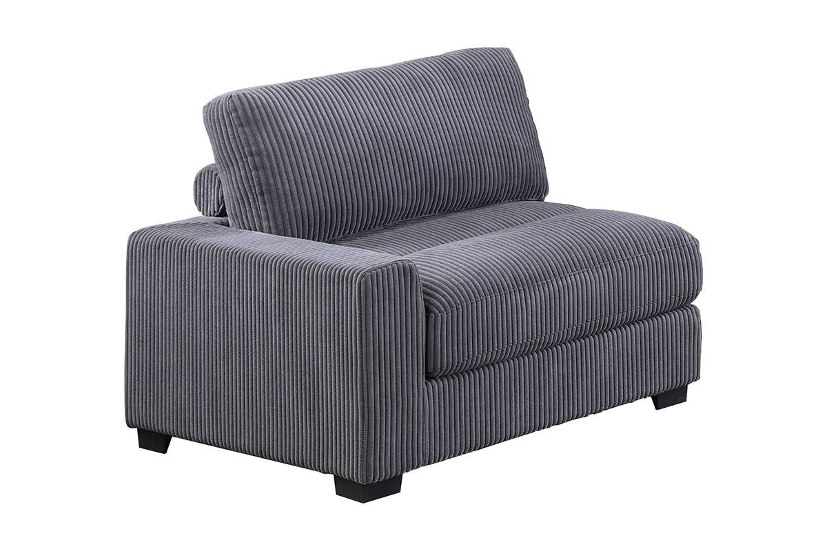 Left Arm Facing Chair - Gray