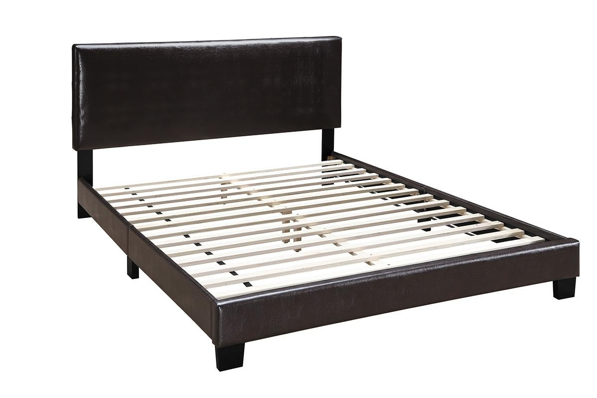 Full Bed-Brown Pu - Espresso/Espresso