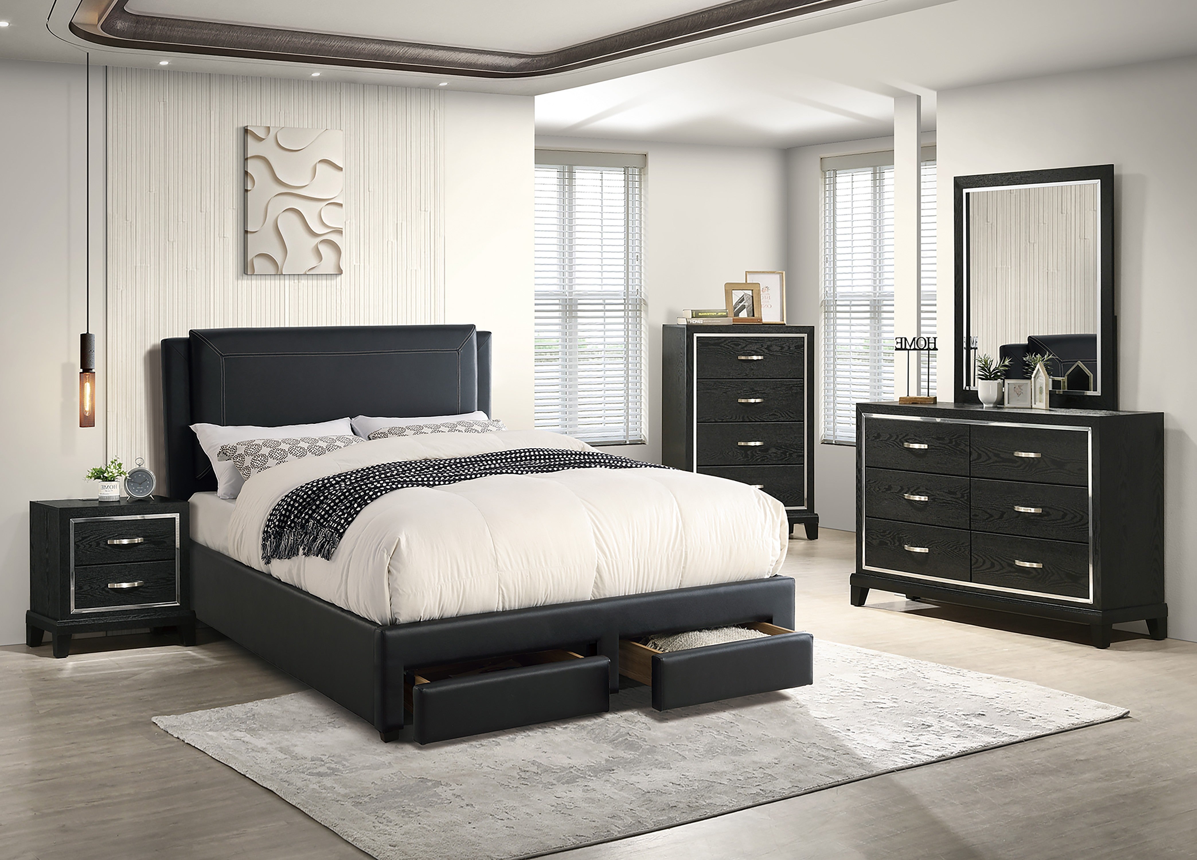 Full Bed - Black / Black