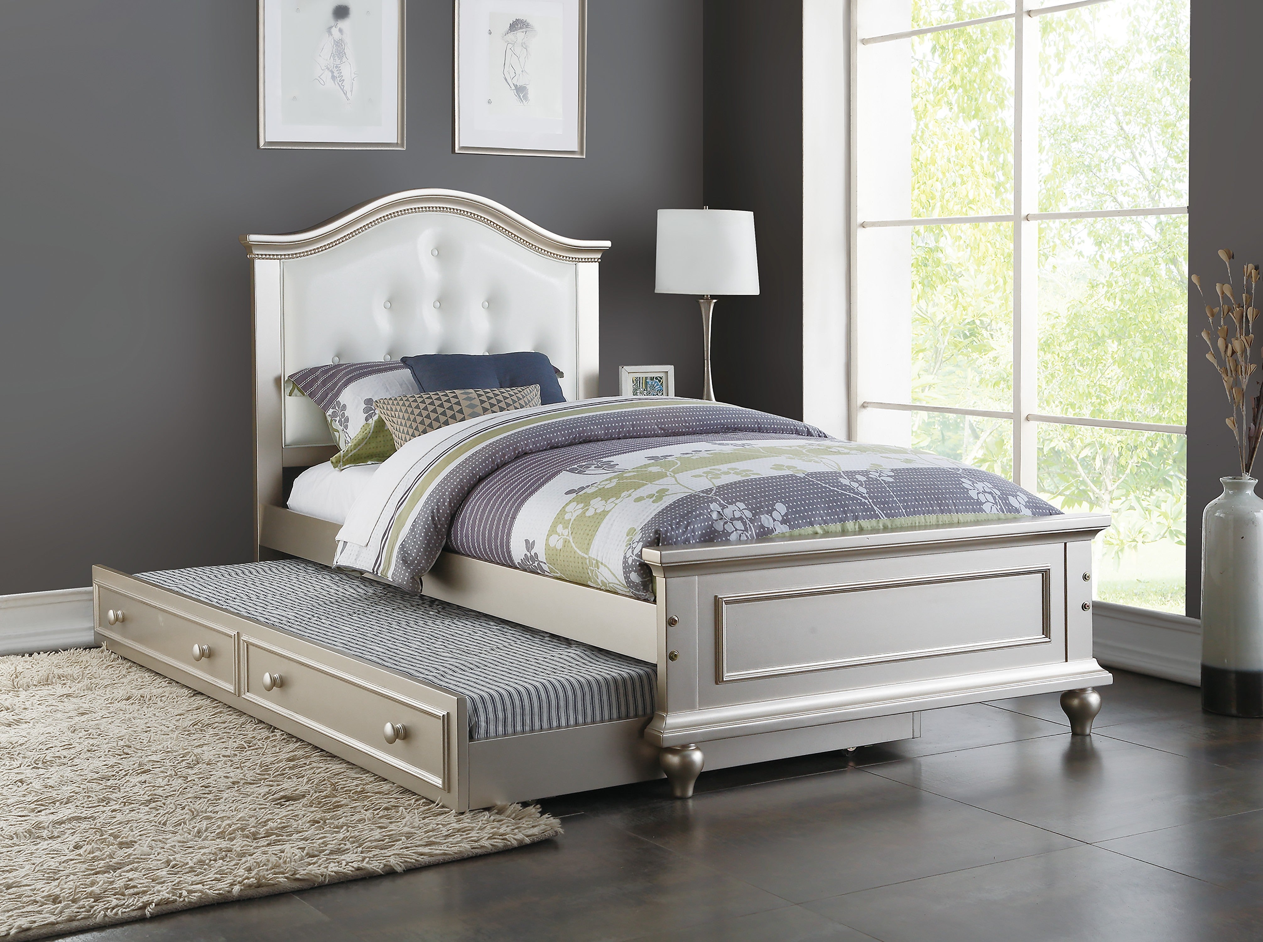 Twin Bed - Silver