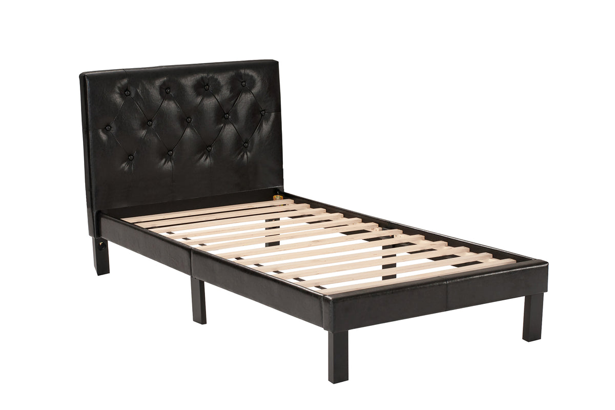 Twin Bed - Black / Espresso