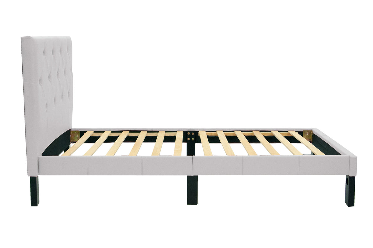 Full Bed - White / Espresso