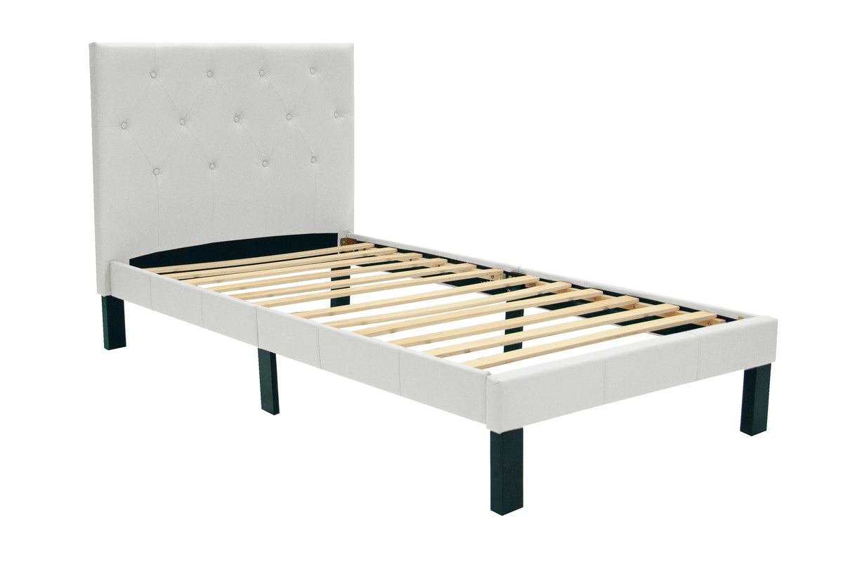 Twin Bed - White / Espresso