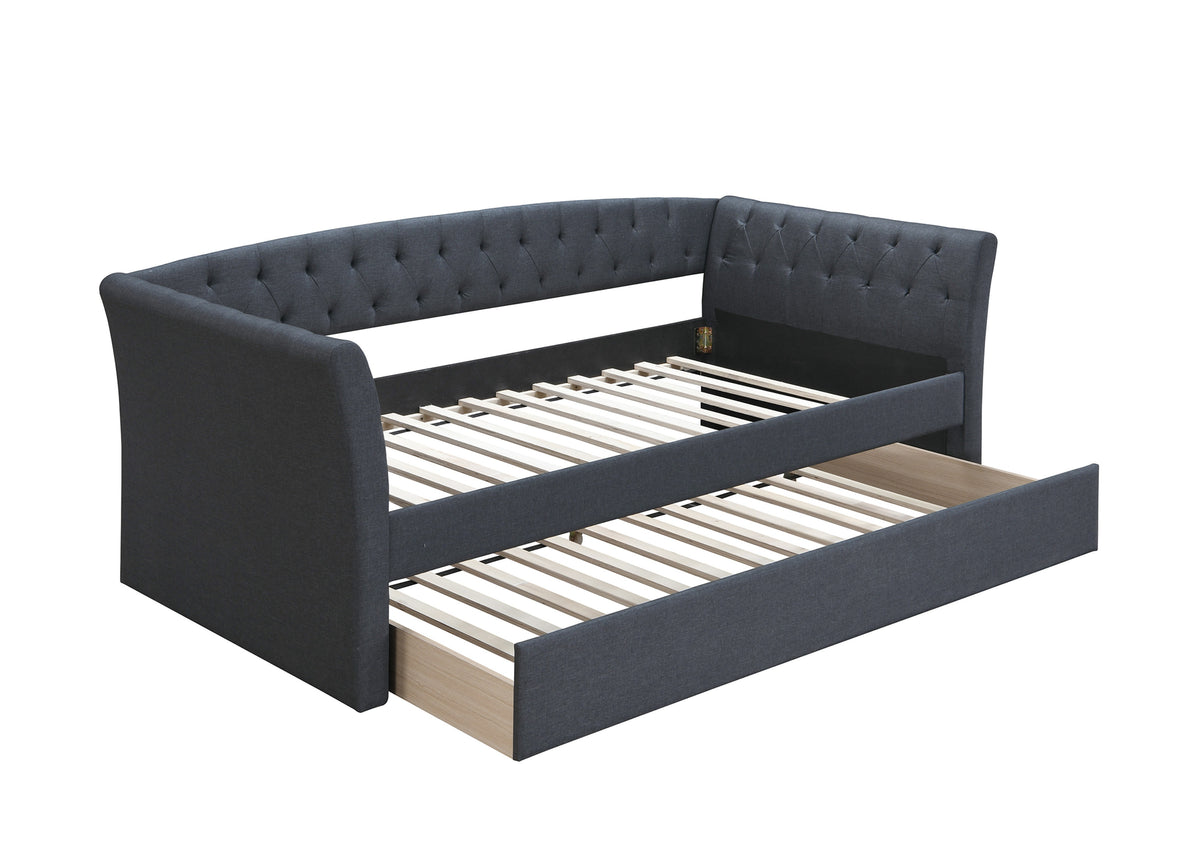 Day Bed/Charcoal Burplap - Charcoal / Na