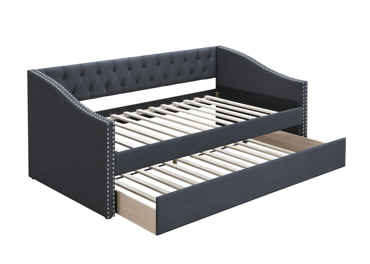 Day Bed/Charcoal Burplap - Charcoal / Na