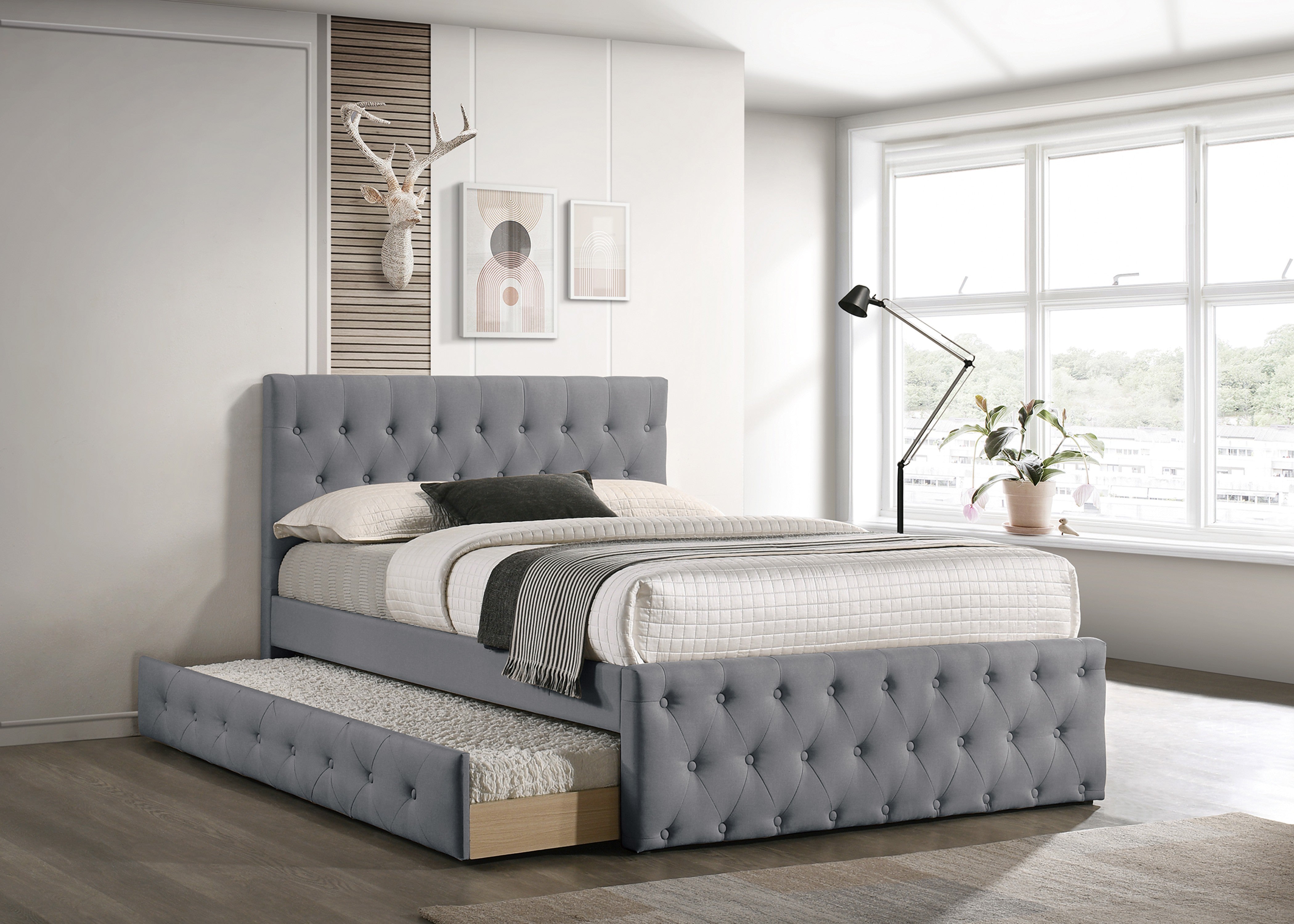 Full Bed - Light Grey / Na