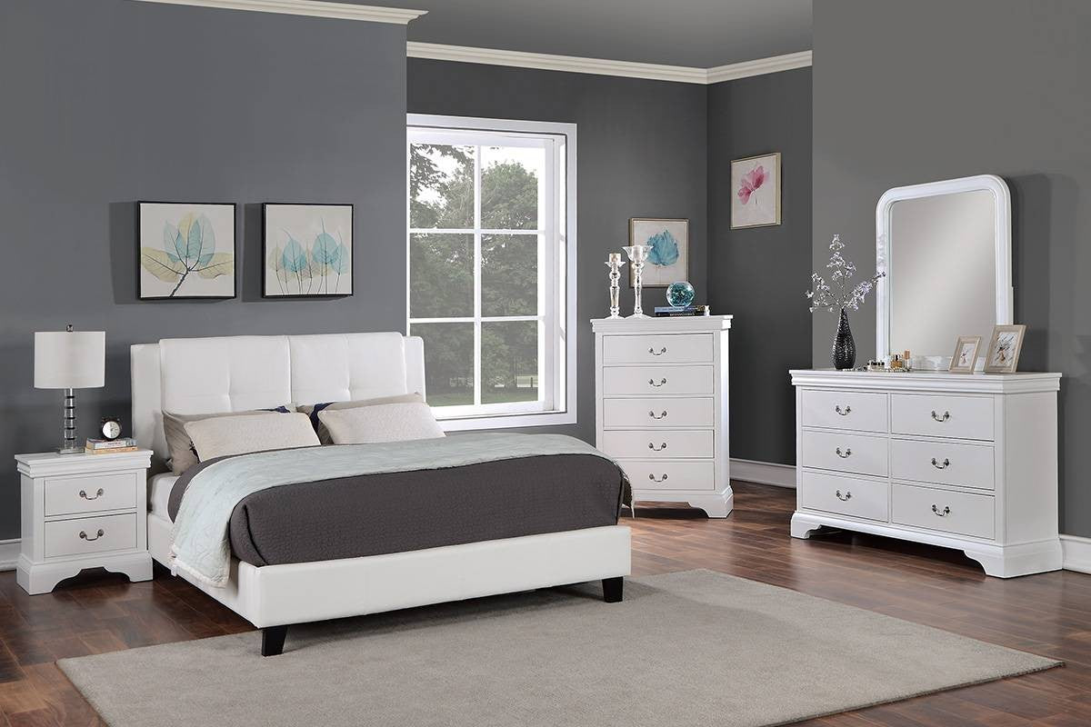 Easter King Bed - White / Espresso