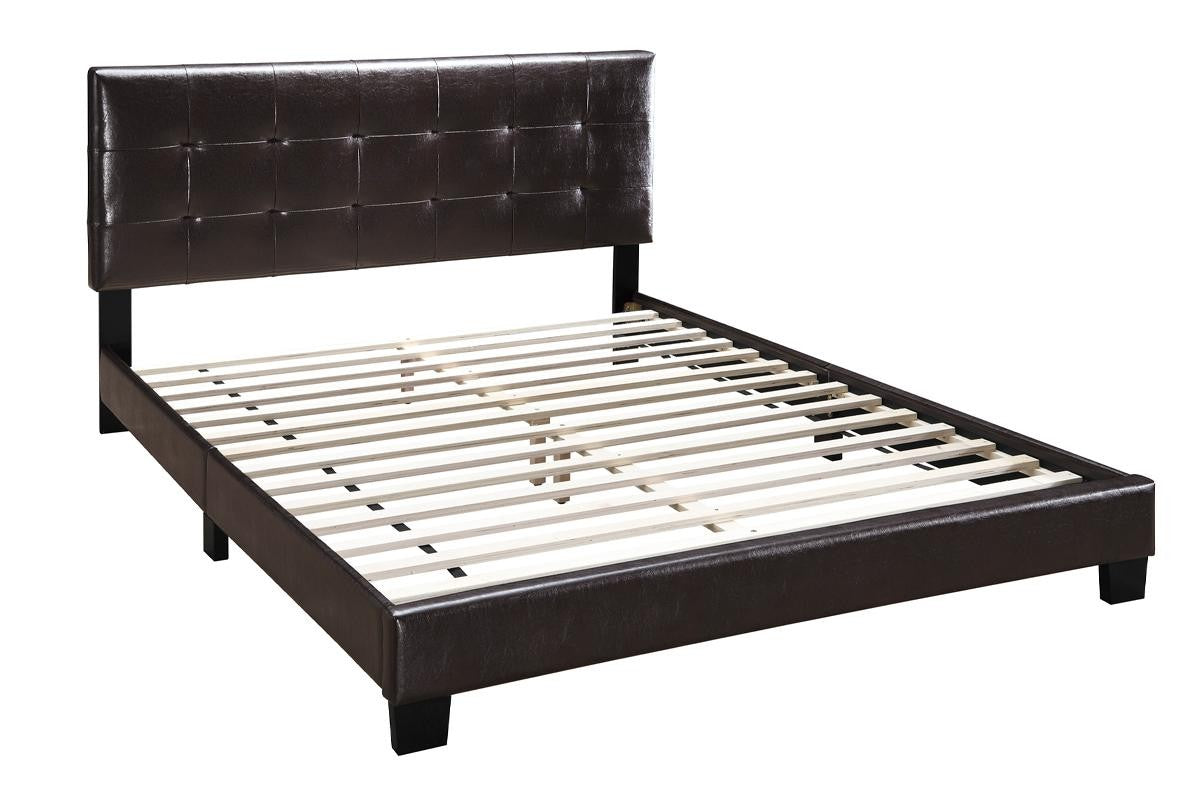 Full Bed/Brown Pu - Brown / Black
