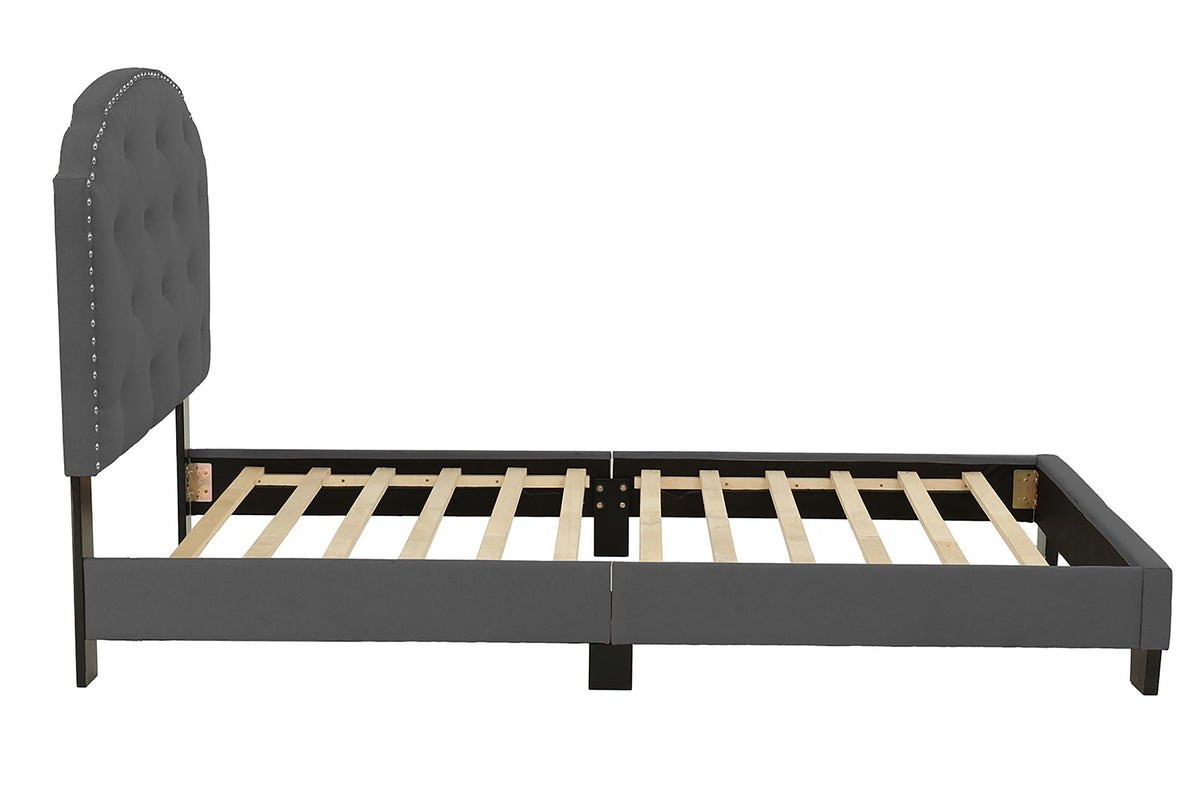Twin Bed/Charcole Burplap - Charcoal / Black