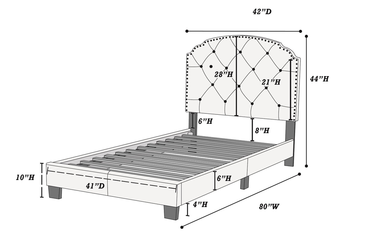 Twin Bed/Light Brown Burplap - Light Brown / Black