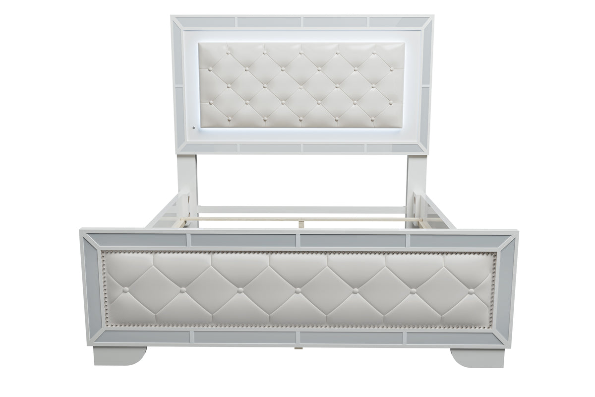 Eastern King Bed - Ivory