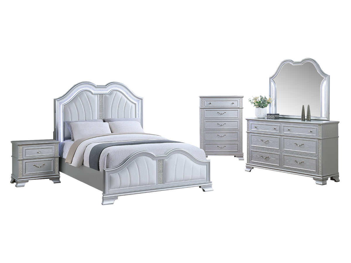 Queen Bed W/Led