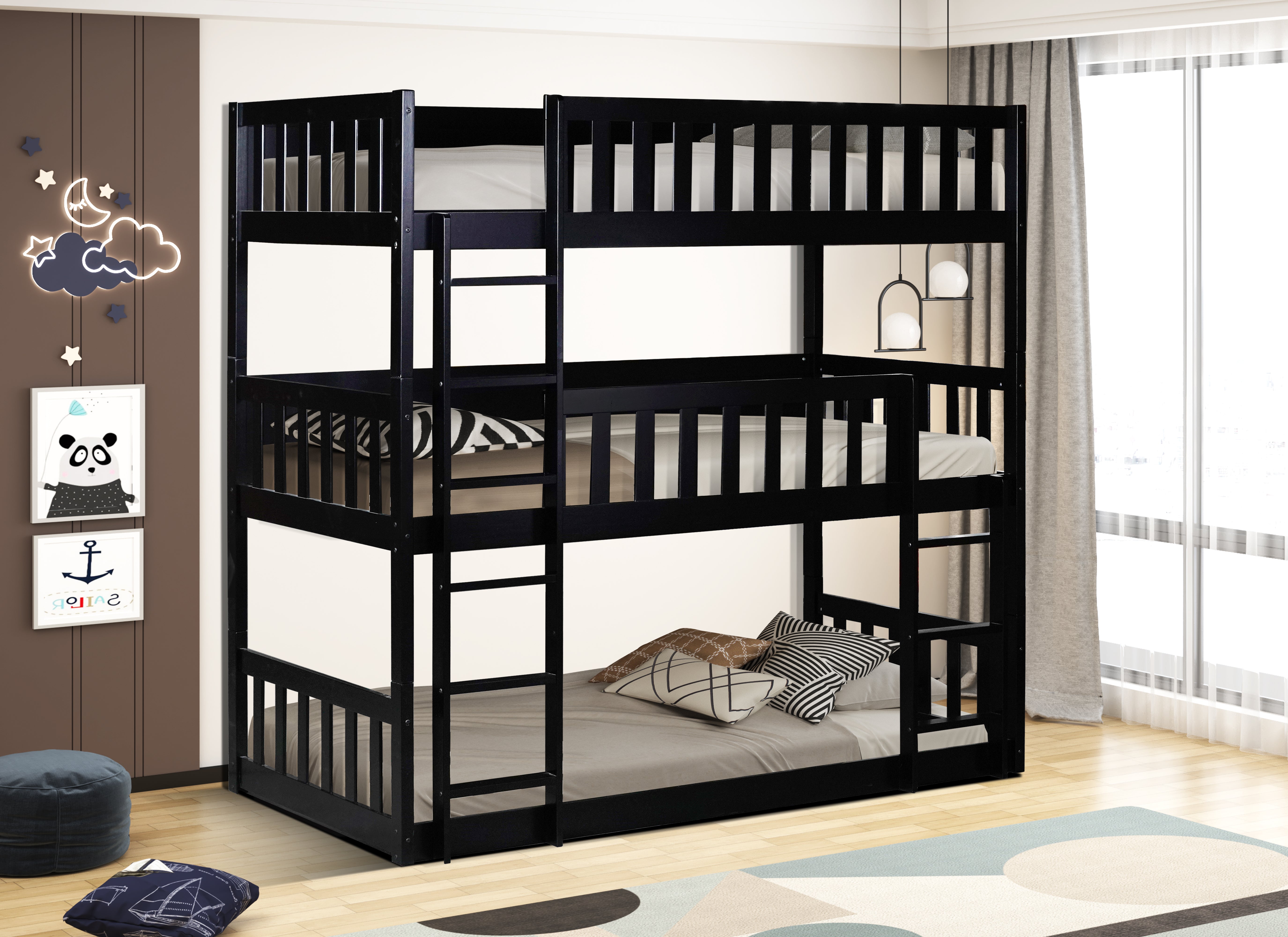 TRIPLE BUNKBED TWIN SIZE WITH 3 MATTRESESS CBF-LYDIA