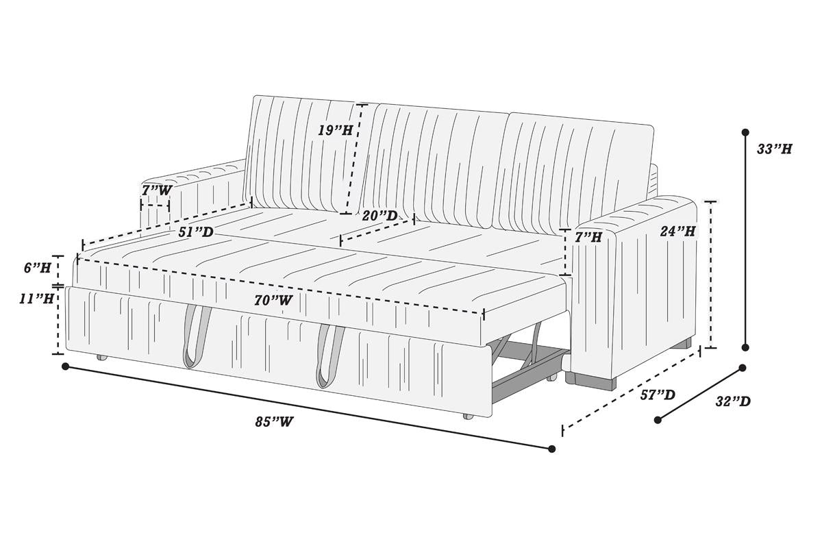 Convertible Sofa bed f-8525 Pou