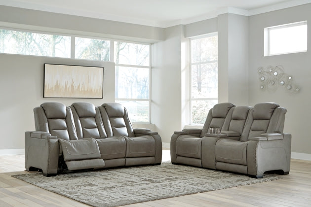 POWER RECLINING SOFA AND LOVESEAT U8530515/18-ASH
