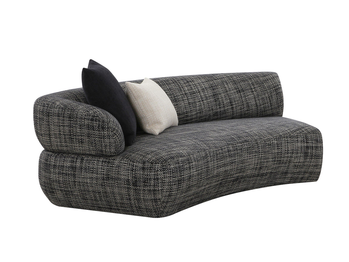 Modern Dark Grey Fabric Curved Sectional sofa VGOD-ZW-23044-DKGRY