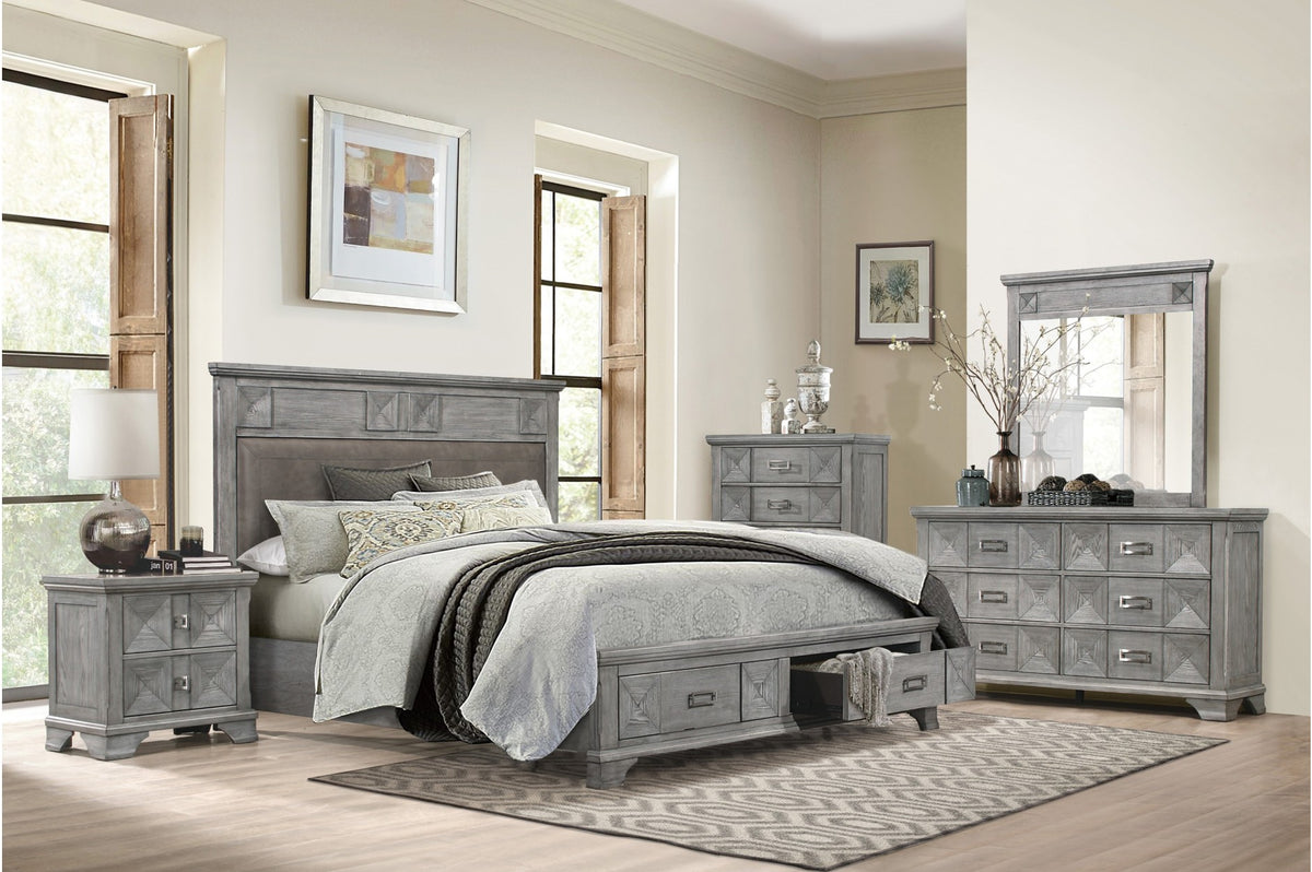 4PCS QUEEN BEDROOM SET #1516HM