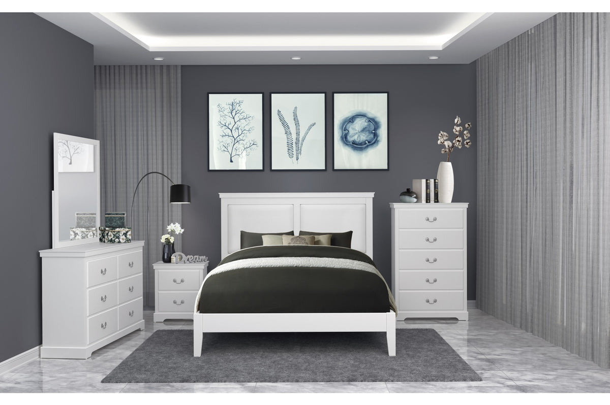 4PCS QUEEN BEDROOM SET #1519WH HM
