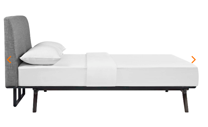 QUEEN BED FRAME MOD-5238-CAP-GRY