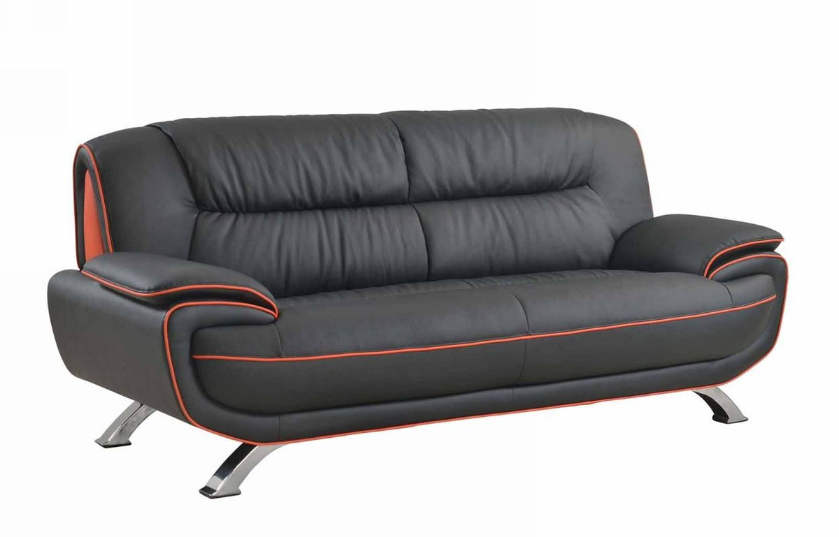 2PCS BLACK SOFA AND LOVESEAT #405GU