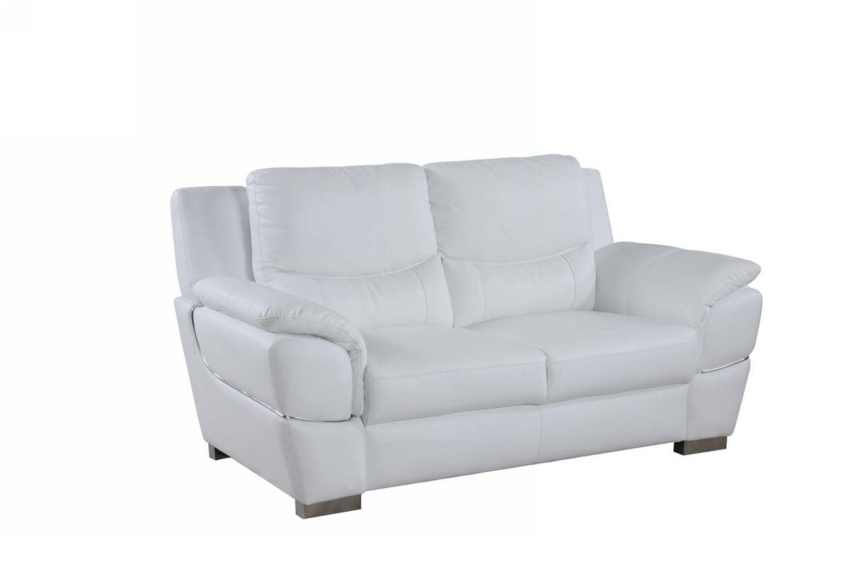 2PCS WHITE SOFA AND LOVESEAT #4572GU