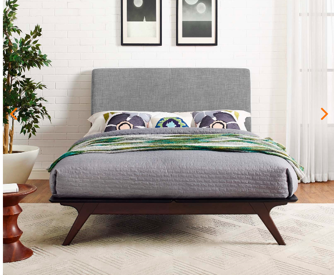 QUEEN BED FRAME MOD-5238-CAP-GRY