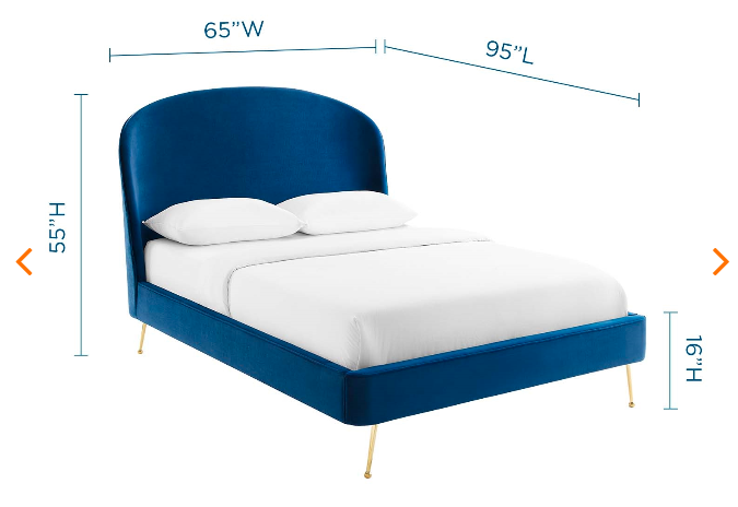 QUEEN BED FRAME MOD-6131-NAV