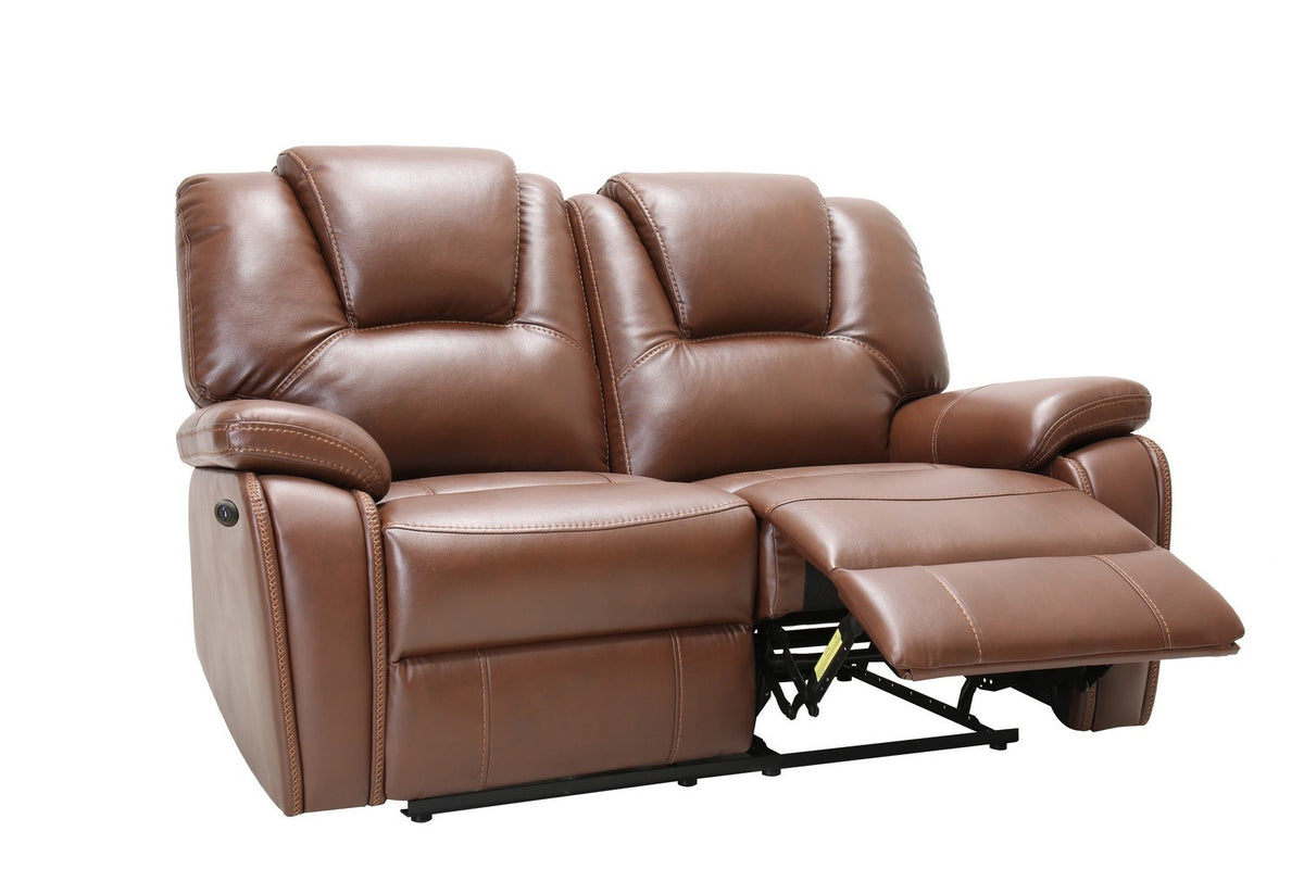 2PCS BROWN POWERRECLINING SOFA AND LOVESEAT#7993GU