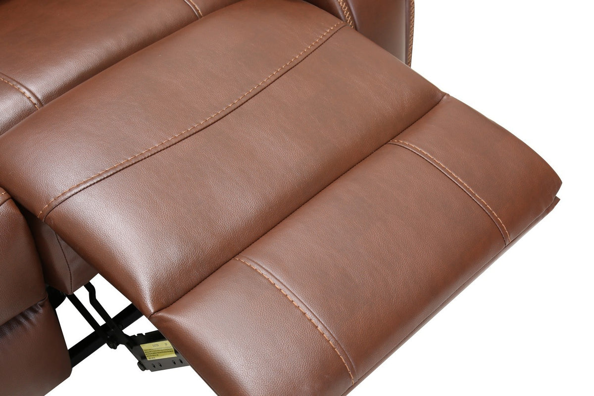 2PCS BROWN POWERRECLINING SOFA AND LOVESEAT#7993GU