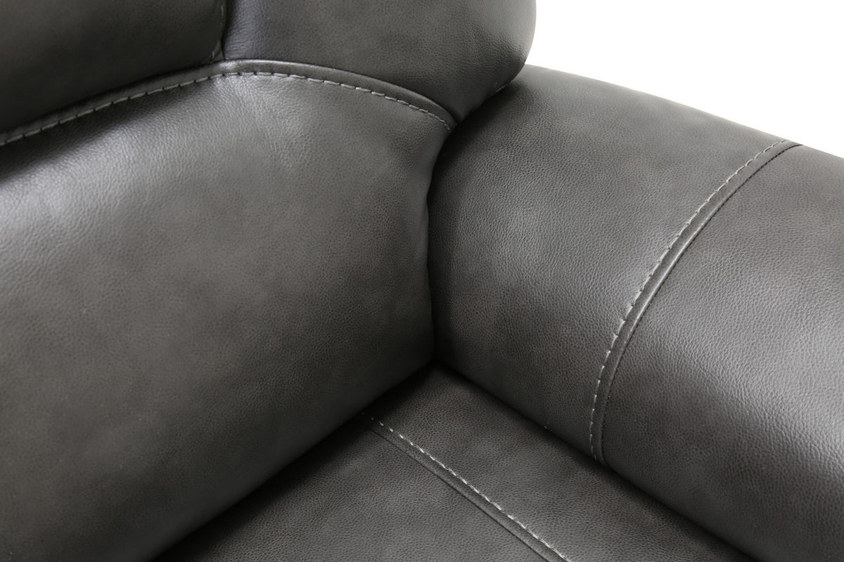 2PCS GRAY POWER RECLINING SOFA AND LOVESEAT #7993GU