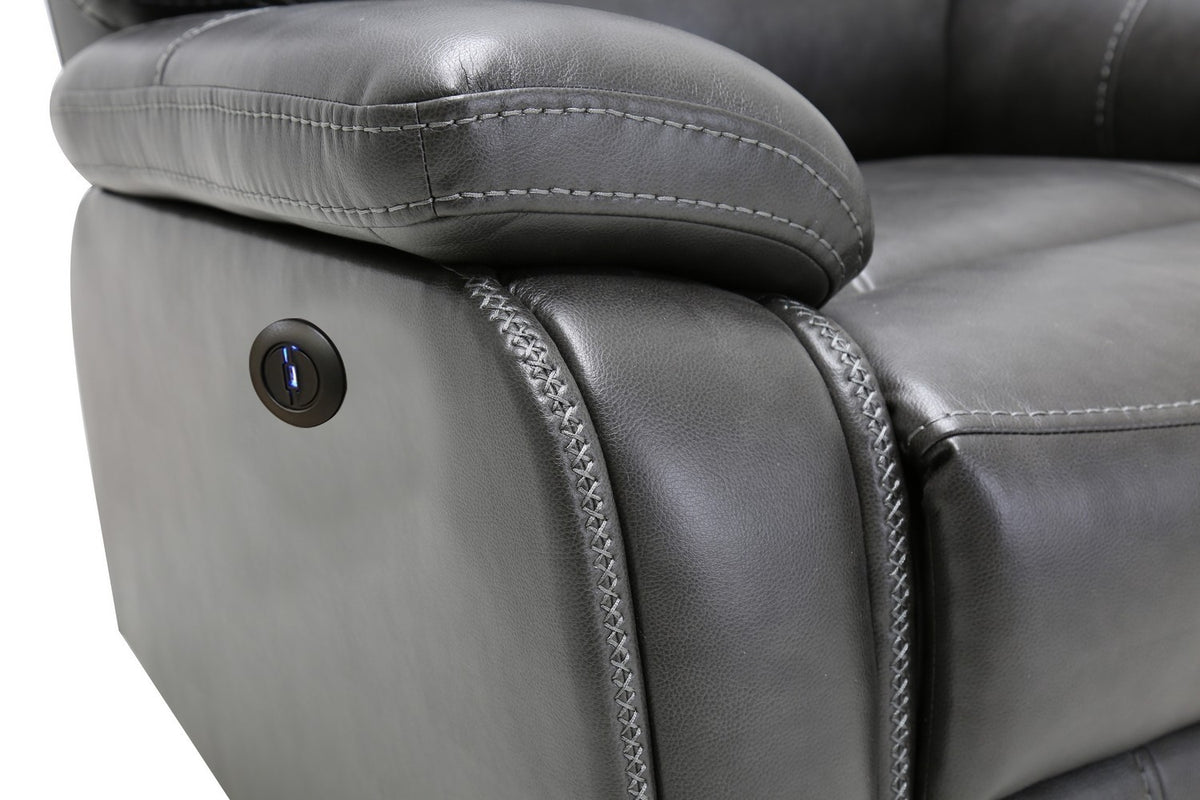 2PCS GRAY POWER RECLINING SOFA AND LOVESEAT #7993GU