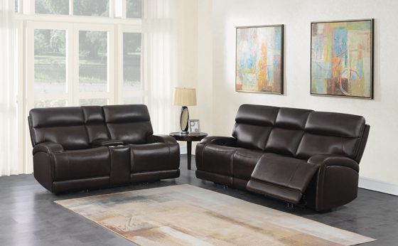 POWER MOTION RECLINER SOFA & LOVESEAT 610484-S2-COA