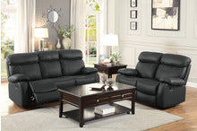 RECLINER SOFA & LOVESEAT 8326BLK-HE